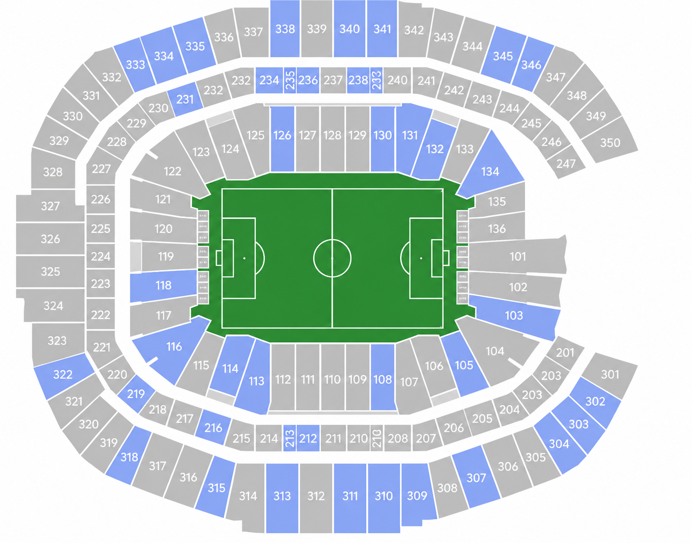 Stadium seating map